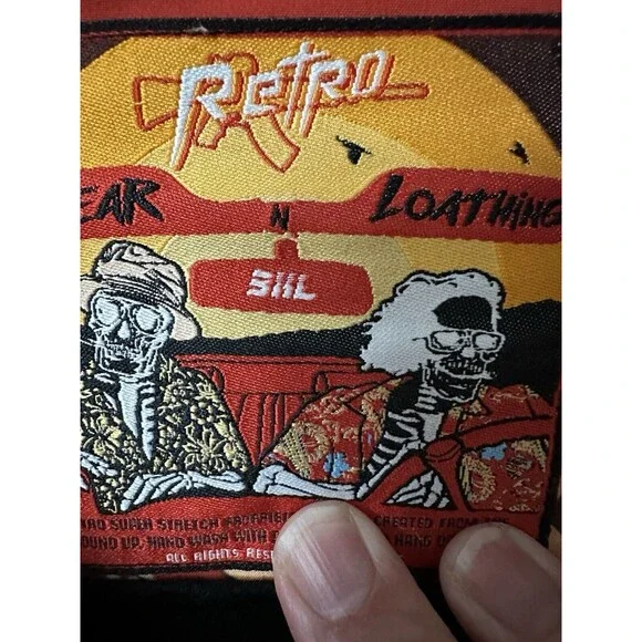 Retro Rifle Fear N Loathing In Las Vegas Dr. Gonzo Hawaiian Shirt Men's 3XL - Picture 10 of 12